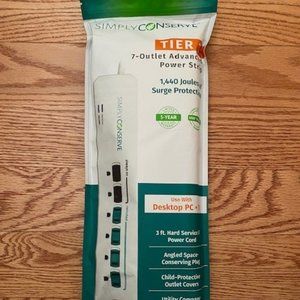 NEW AND SEALED IN PACKAGE: Simply Conserve 7-Outlet Advanced Power Strip